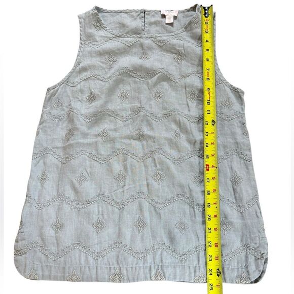 Saint Tropez West Tank 100% Linen Embroidered Bohemian Peasant Womens Small - Picture 8 of 8
